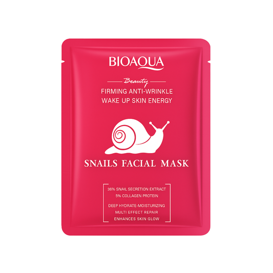 BIOAQUA - Mascarilla Rejuvenecedora de Mucina de Caracol 5uds