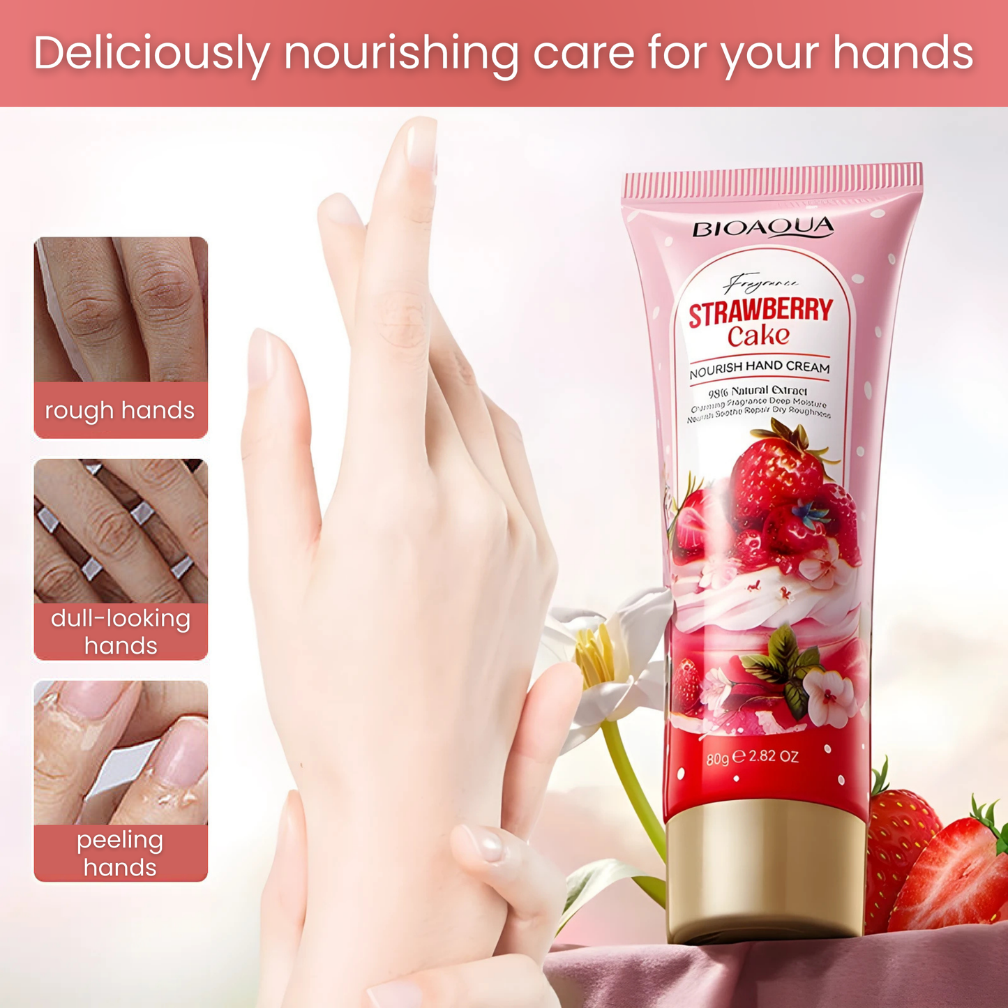 BIOAQUA - Crema de Manos Tarta de Fresas