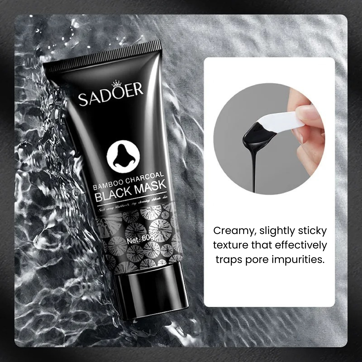 SADOER - Gel exfoliante de carbón para la eliminación de puntos negros en la nariz