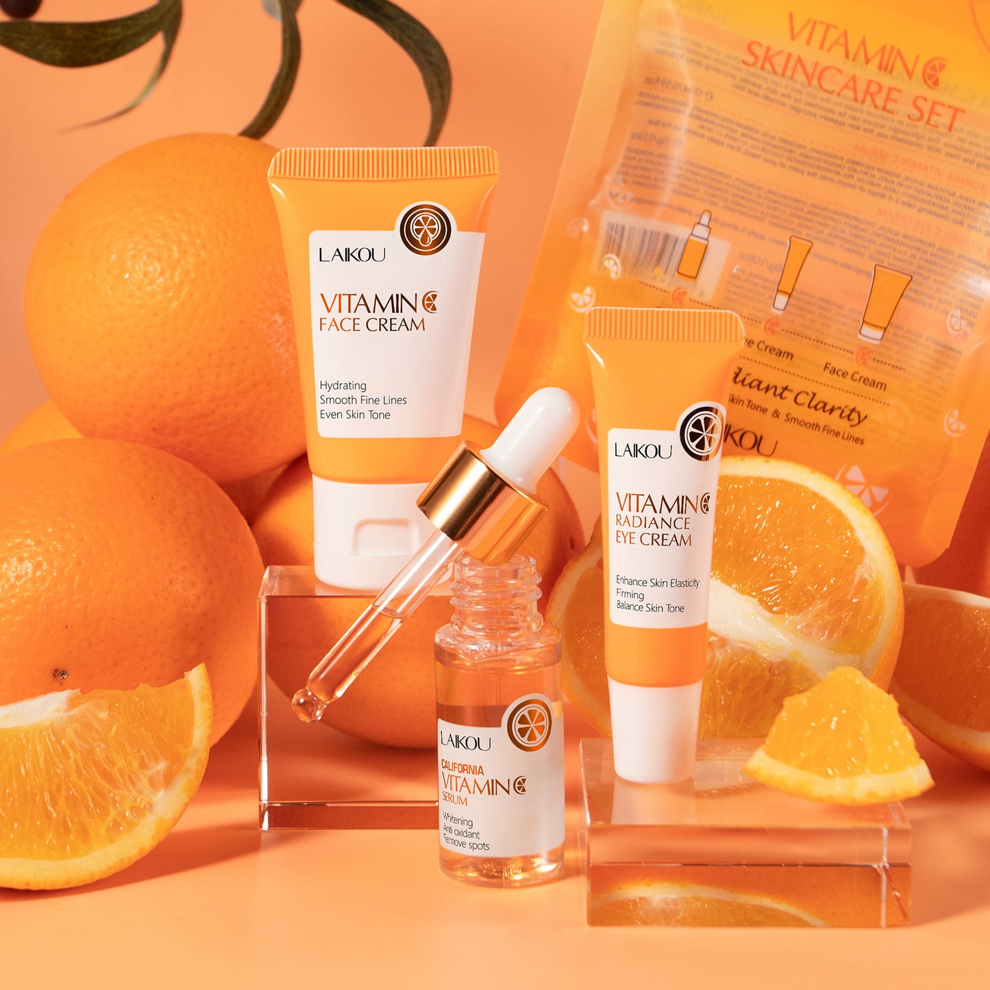 LAIKOU - Set de 3 cremas y sueros iluminadores con vitamina C