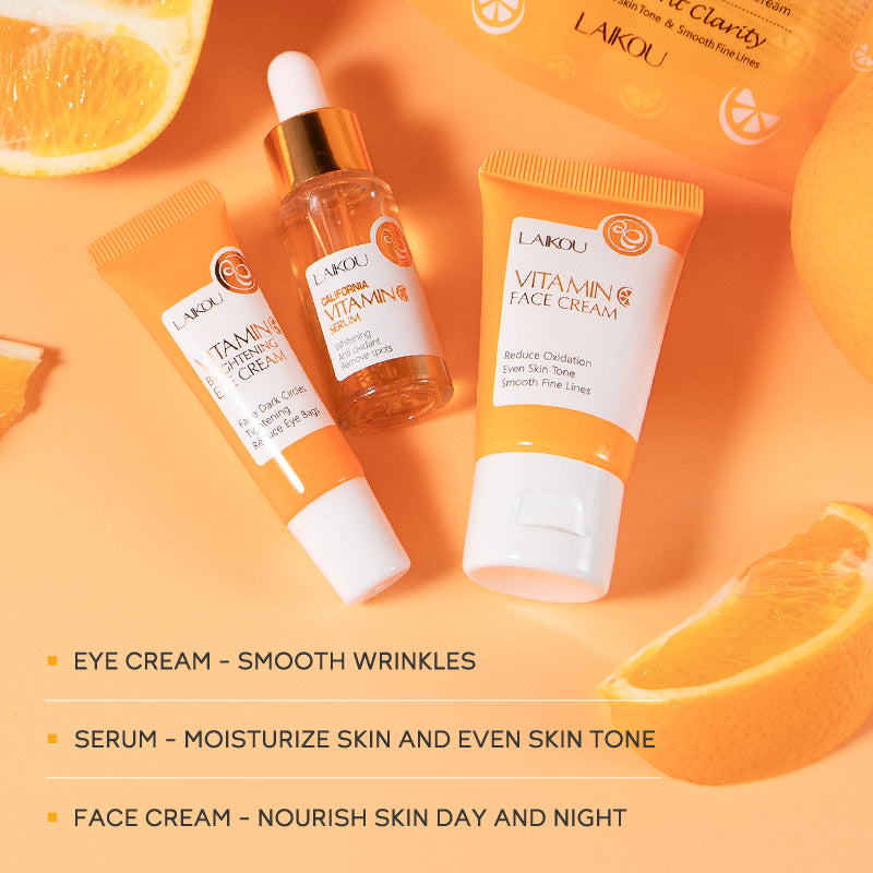 LAIKOU - Set de 3 cremas y sueros iluminadores con vitamina C