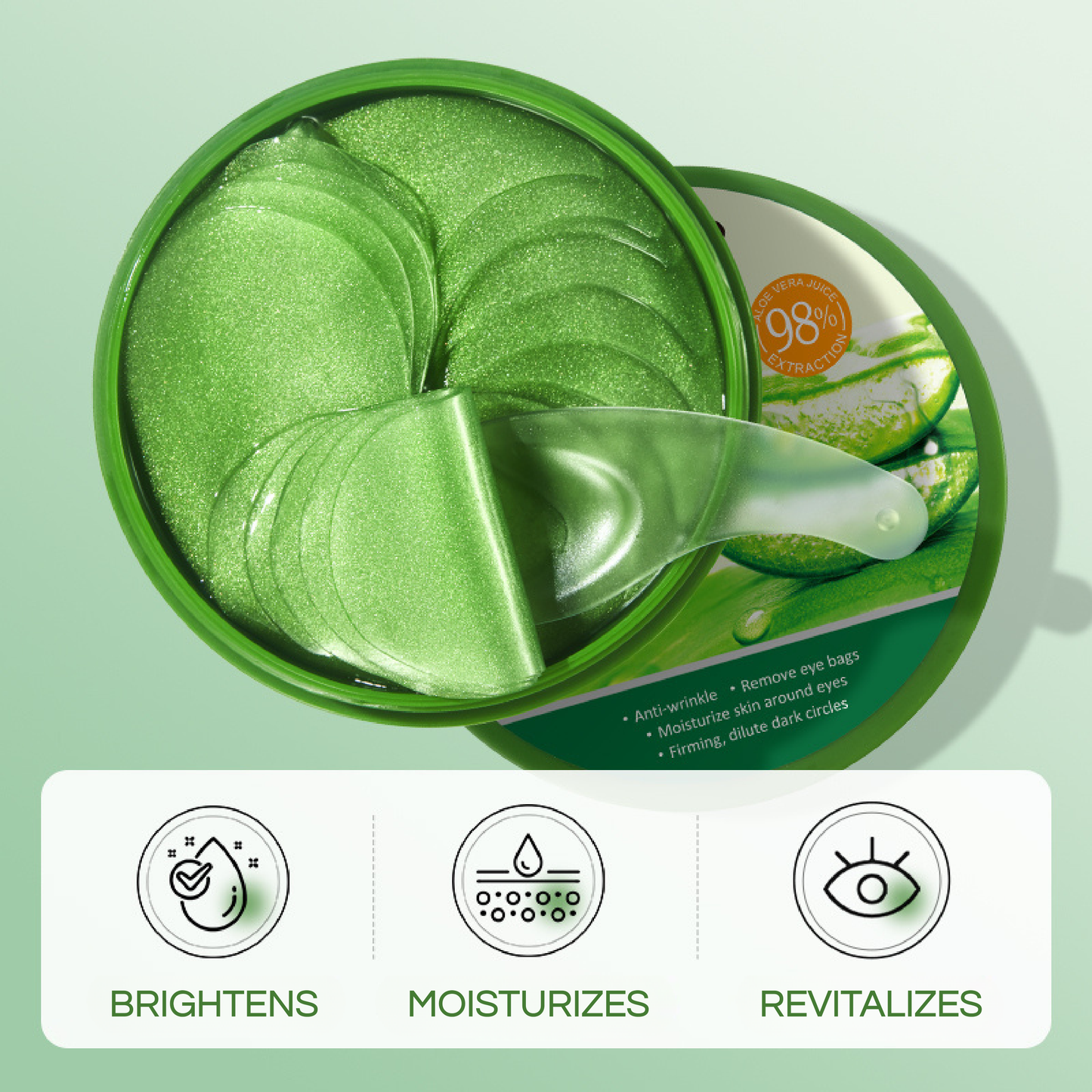 SADOER - 60 parches de aloe vera para ojos