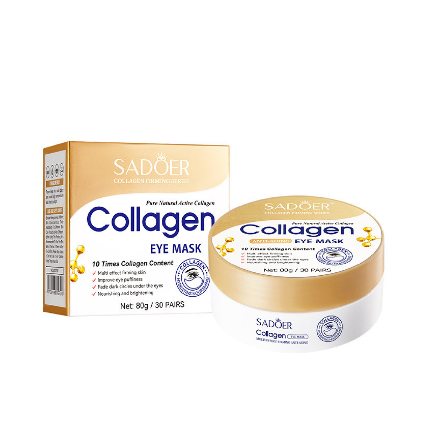 SADOER - 30 parches de colágeno para ojos