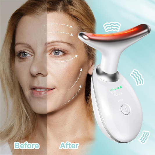 Masajeador facial y de cuello con 7 modos de fototerapia