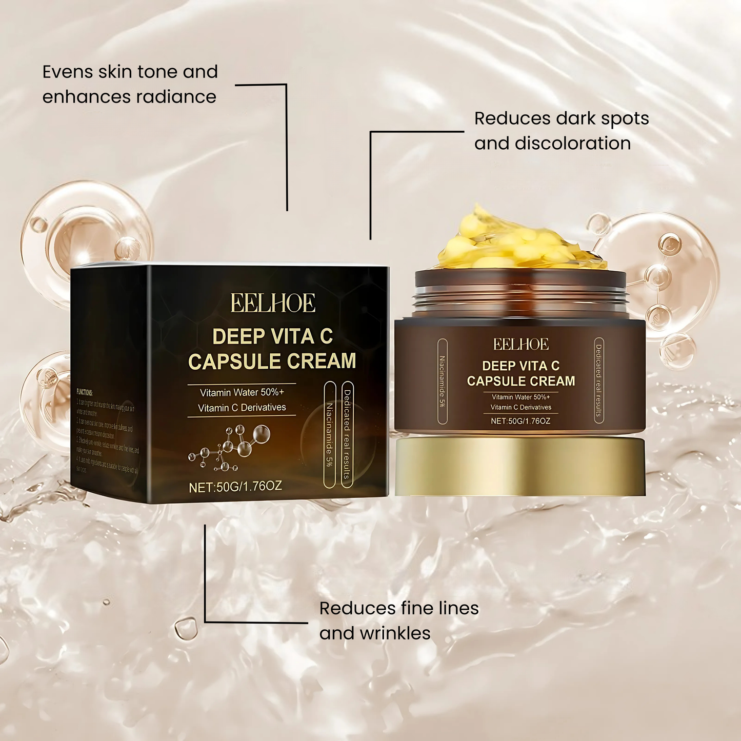 EELHOE - Crema con cápsulas de vitamina C