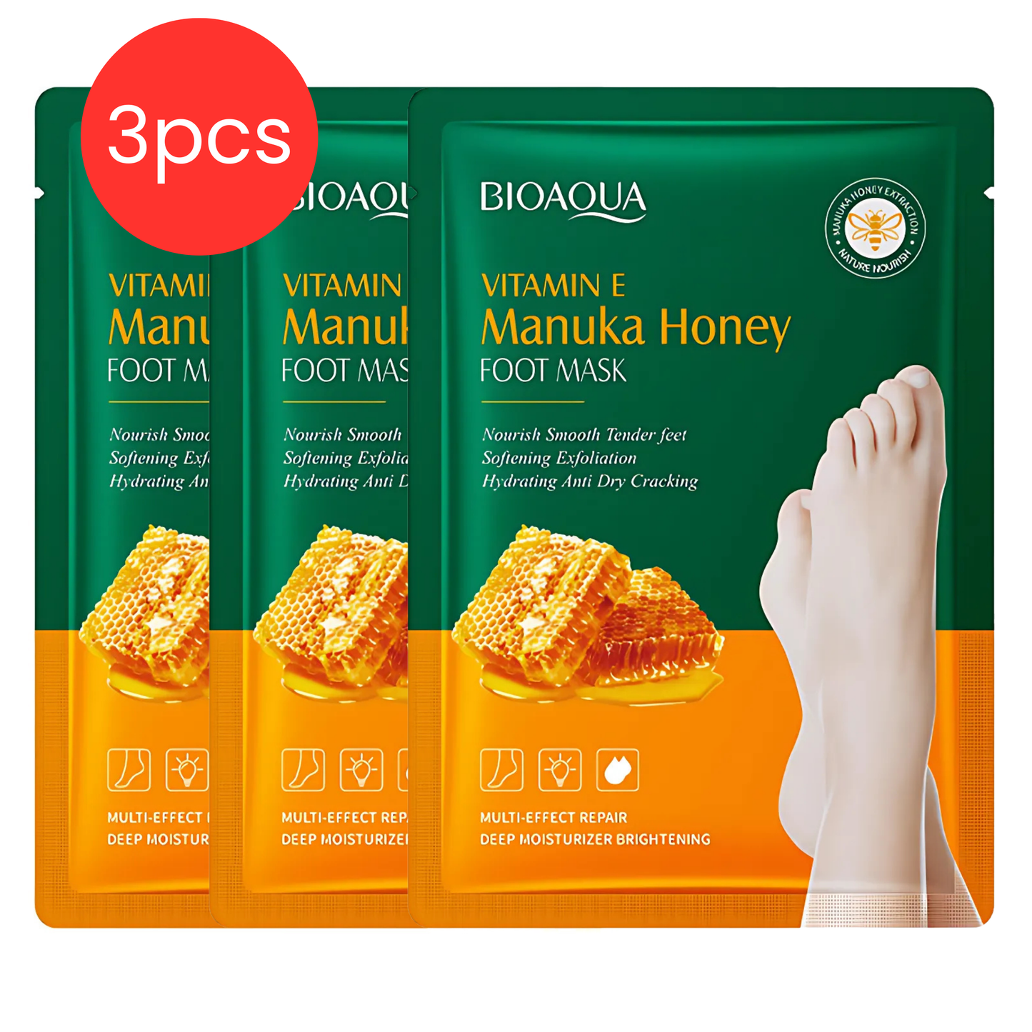 BIOAQUA - Honey & Vitamin E Foot Mask