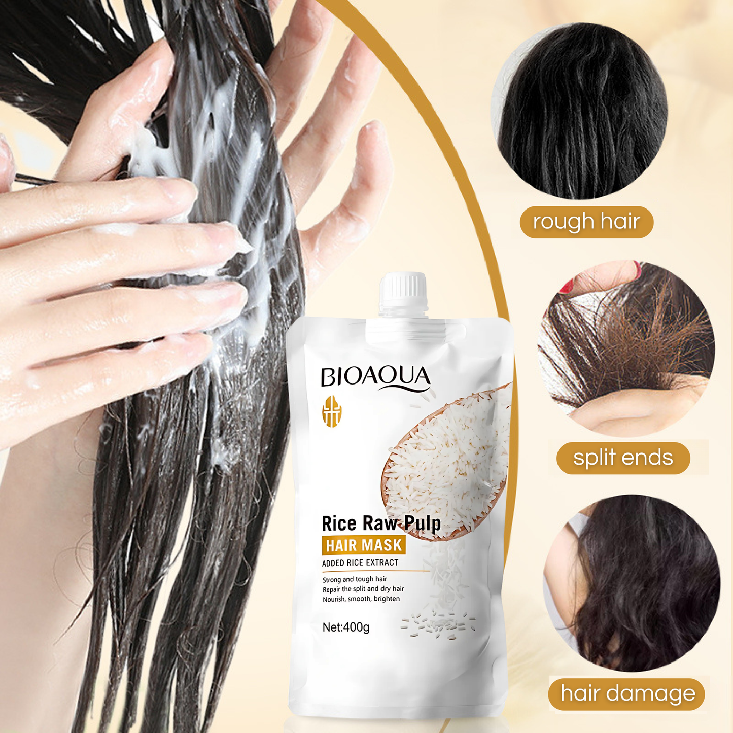 BIOAQUA - Rice Repair & Glow Hair Mask