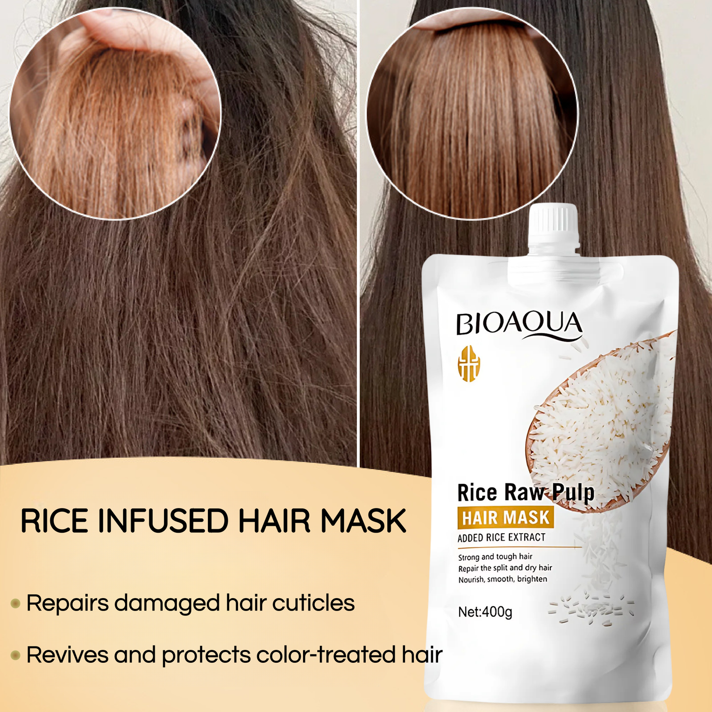BIOAQUA - Rice Repair & Glow Hair Mask