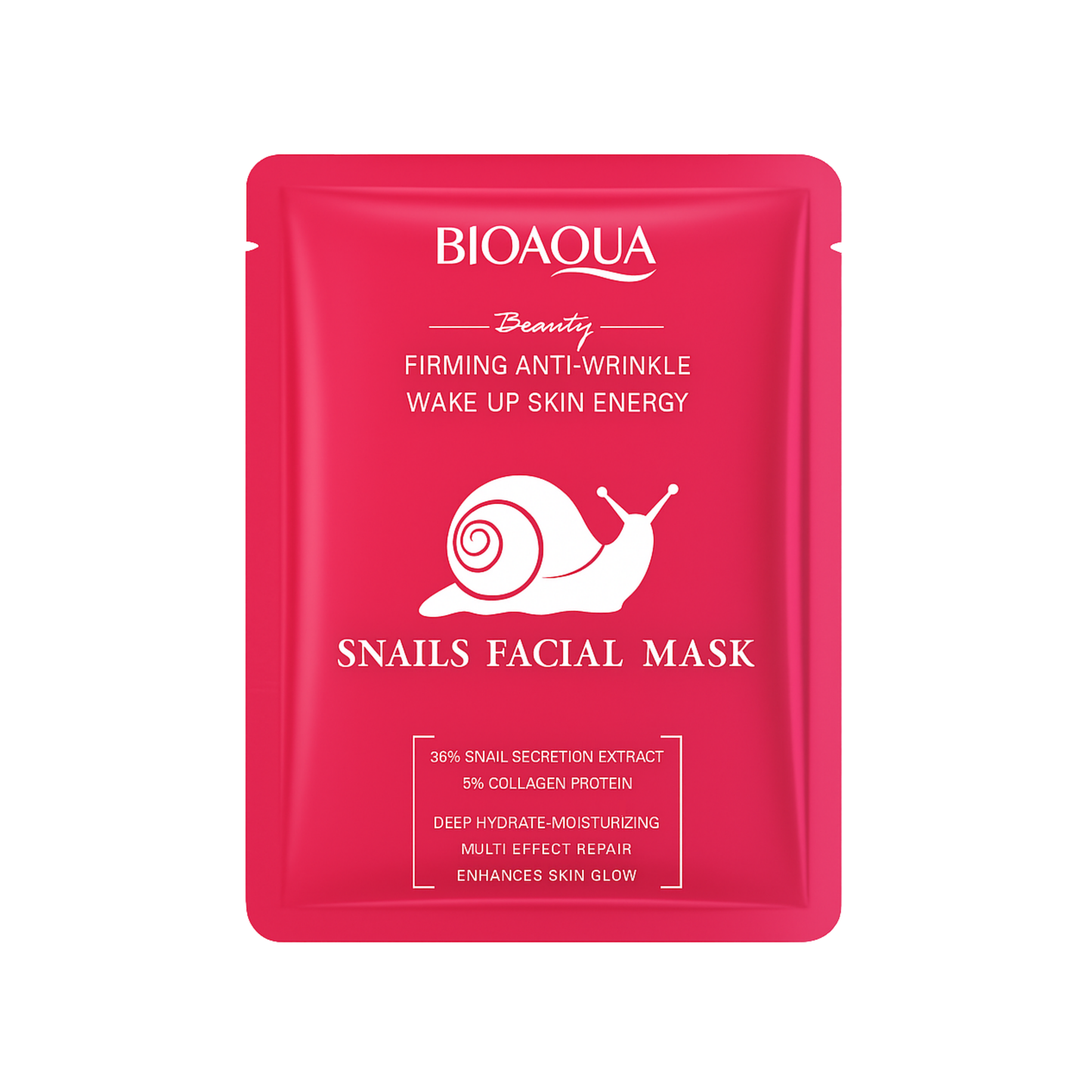 BIOAQUA - Mascarilla Rejuvenecedora de Mucina de Caracol 5uds