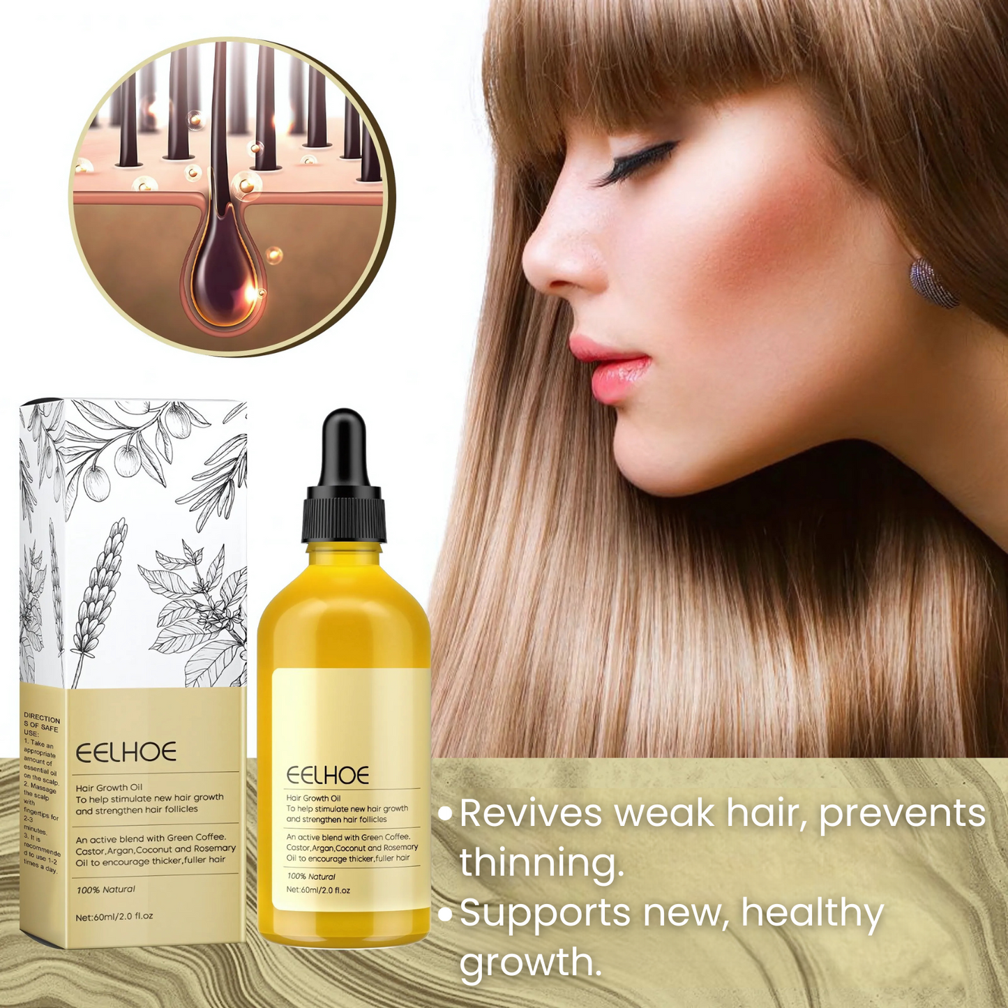 EELHOE - Hair Growth & Strengthening Oil Treatment