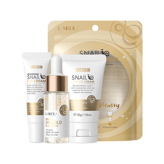 LAIKOU - Set de 3 cremas y suero revitalizantes de mucina de caracol