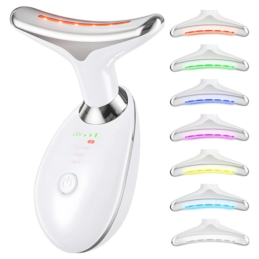 Masajeador facial y de cuello con 7 modos de fototerapia