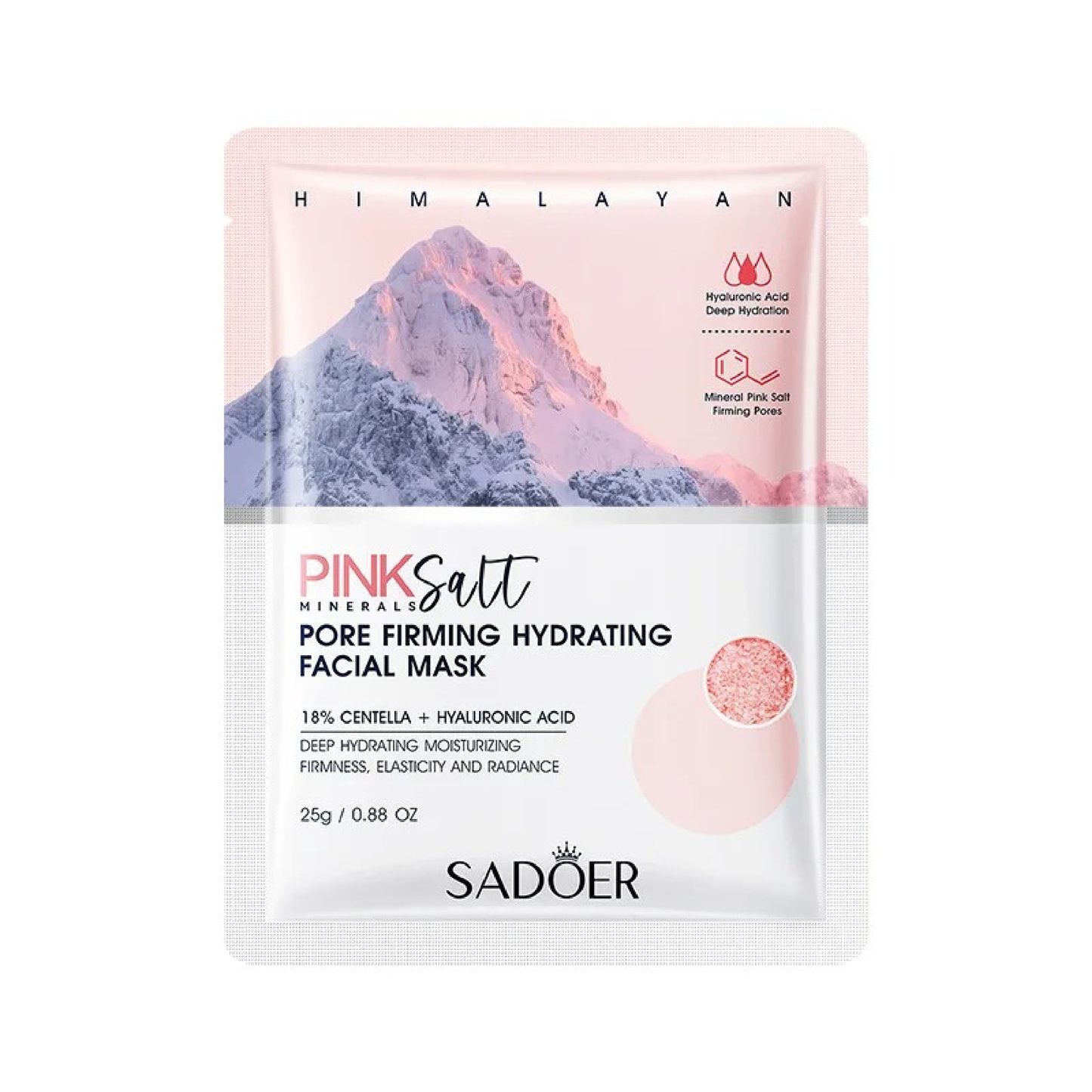 SADOER - Mascarilla de sal rosa del Himalaya 5/10 piezas