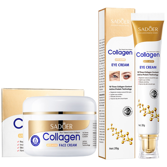SADOER - Paquete de crema de colágeno para ojos y rostro